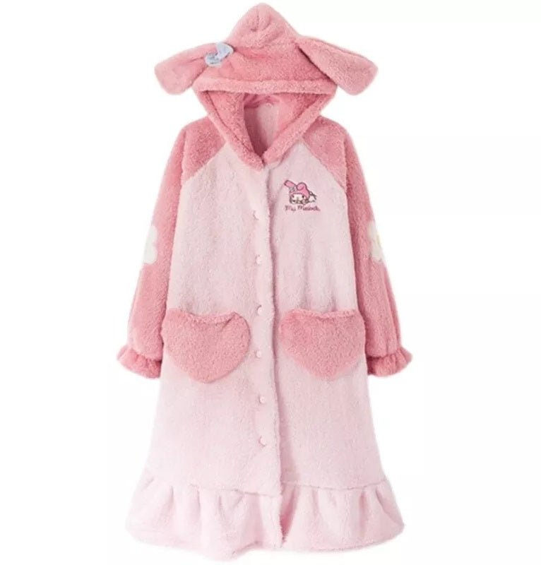 Melody Soft & Thick Coral Fleece Robe - itzy bitsy