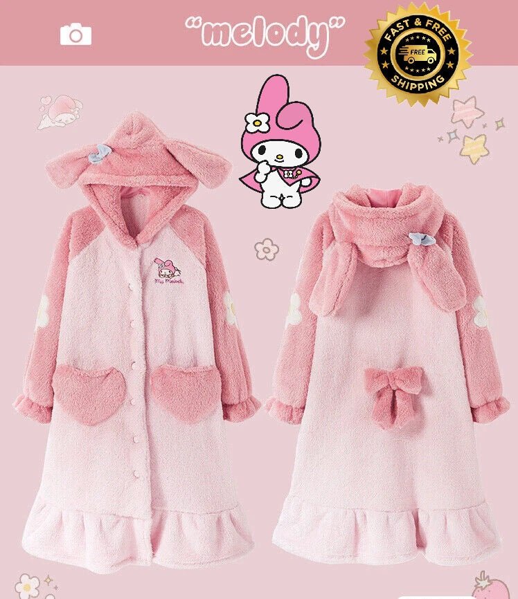 Melody Soft & Thick Coral Fleece Robe - itzy bitsy