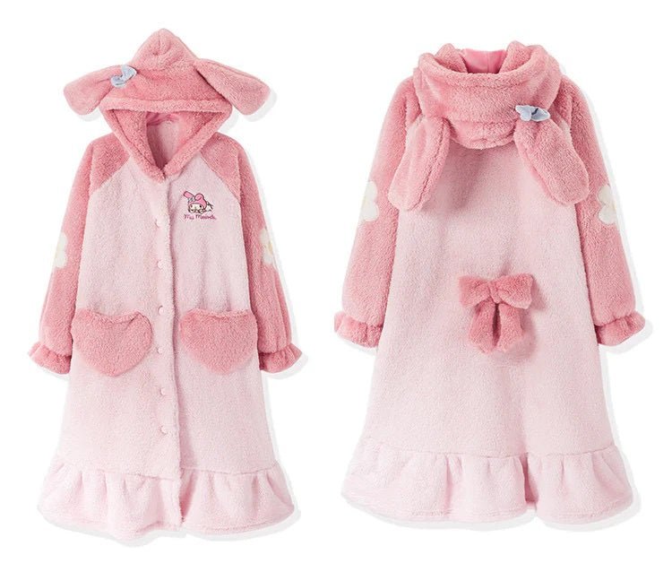 Melody Soft & Thick Coral Fleece Robe - itzy bitsy