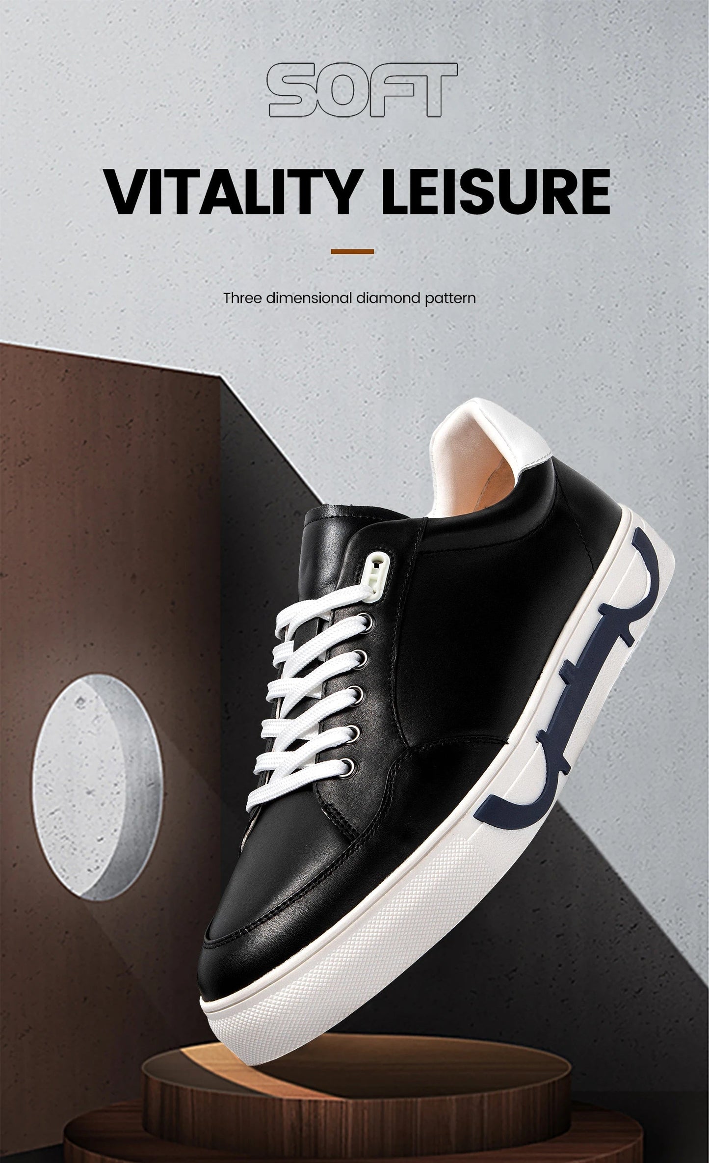 Men CH Luxury Leather Casual Sneakers - itzy bitsy