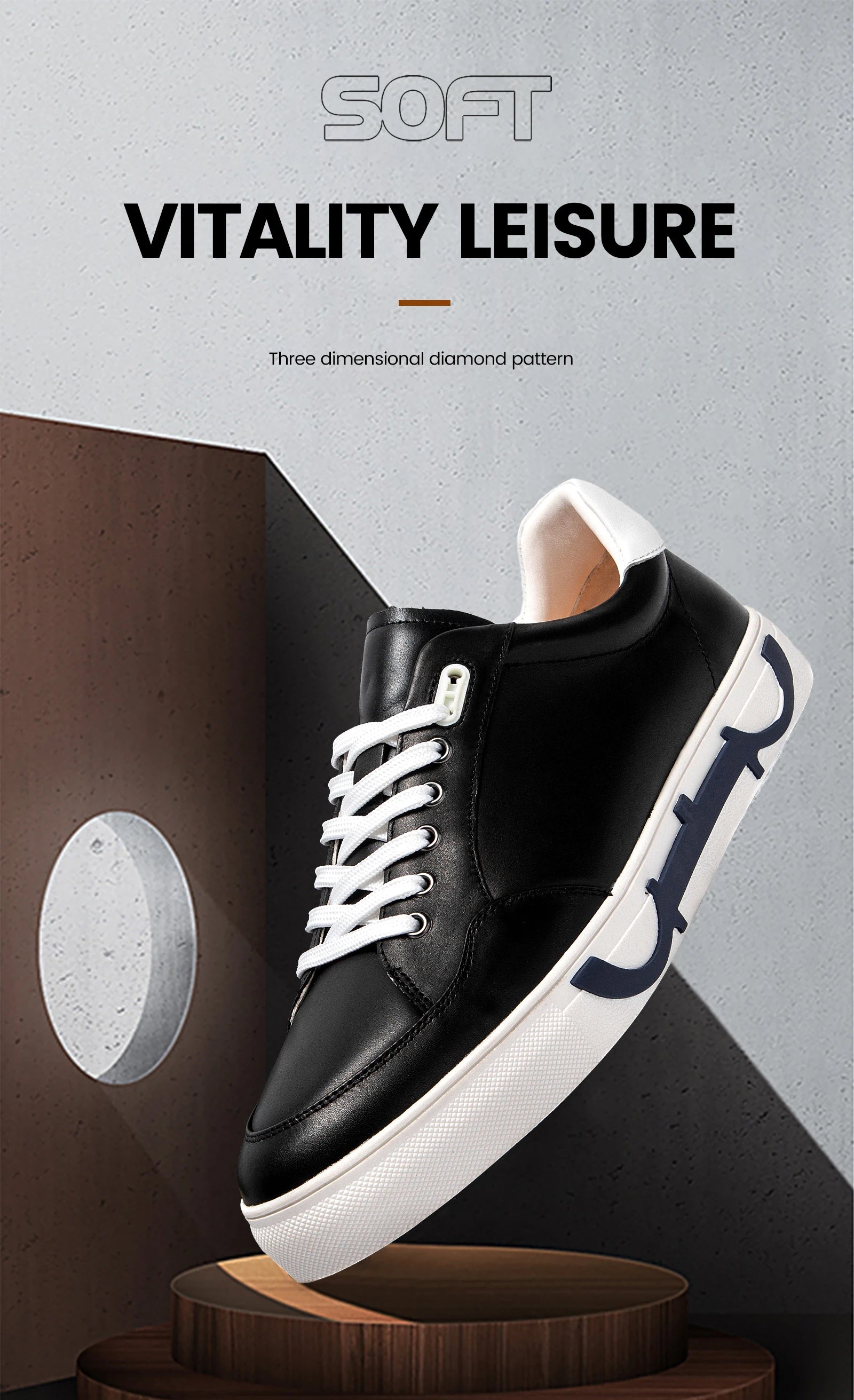 Men CH Luxury Leather Casual Sneakers - itzy bitsy