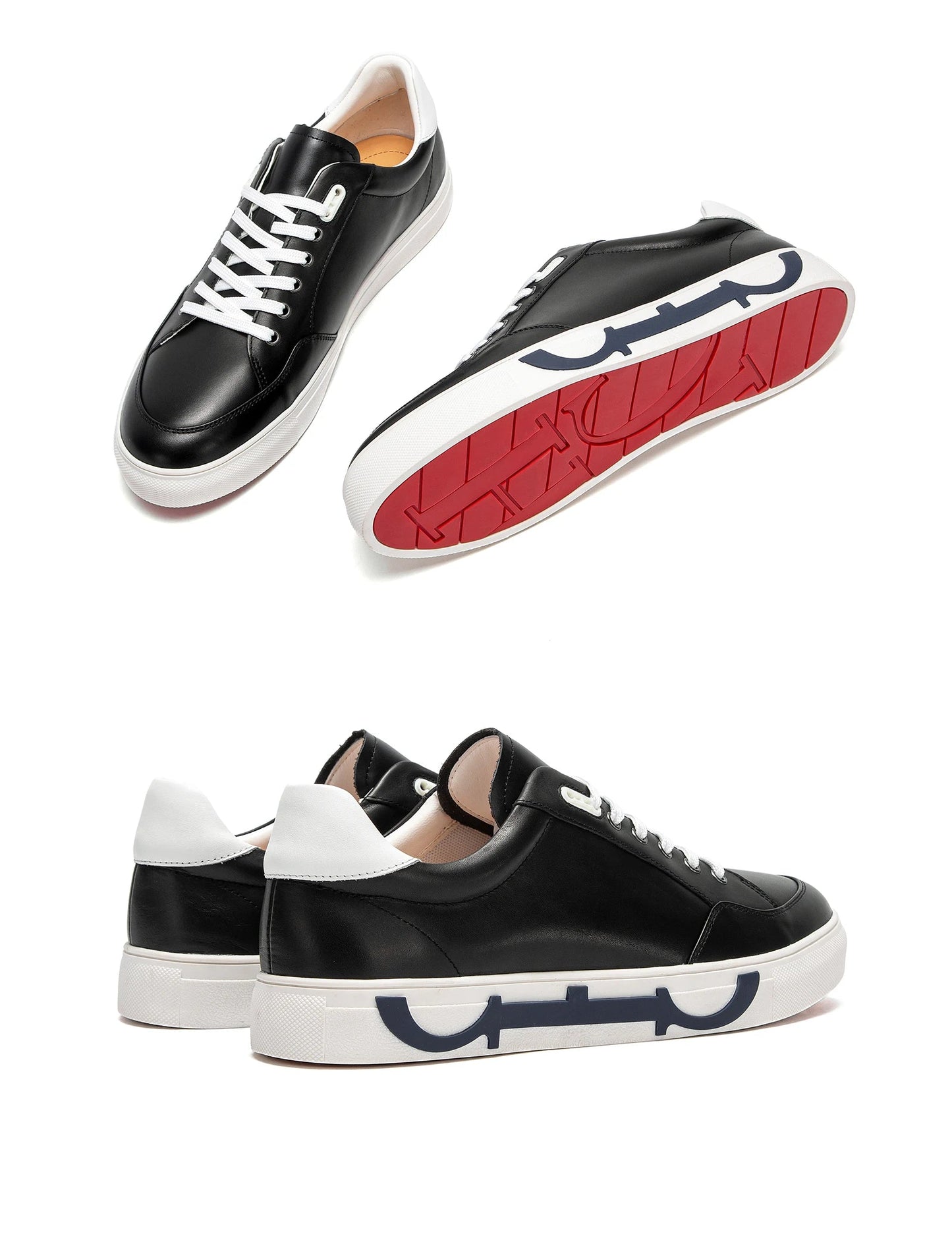 Men CH Luxury Leather Casual Sneakers - itzy bitsy