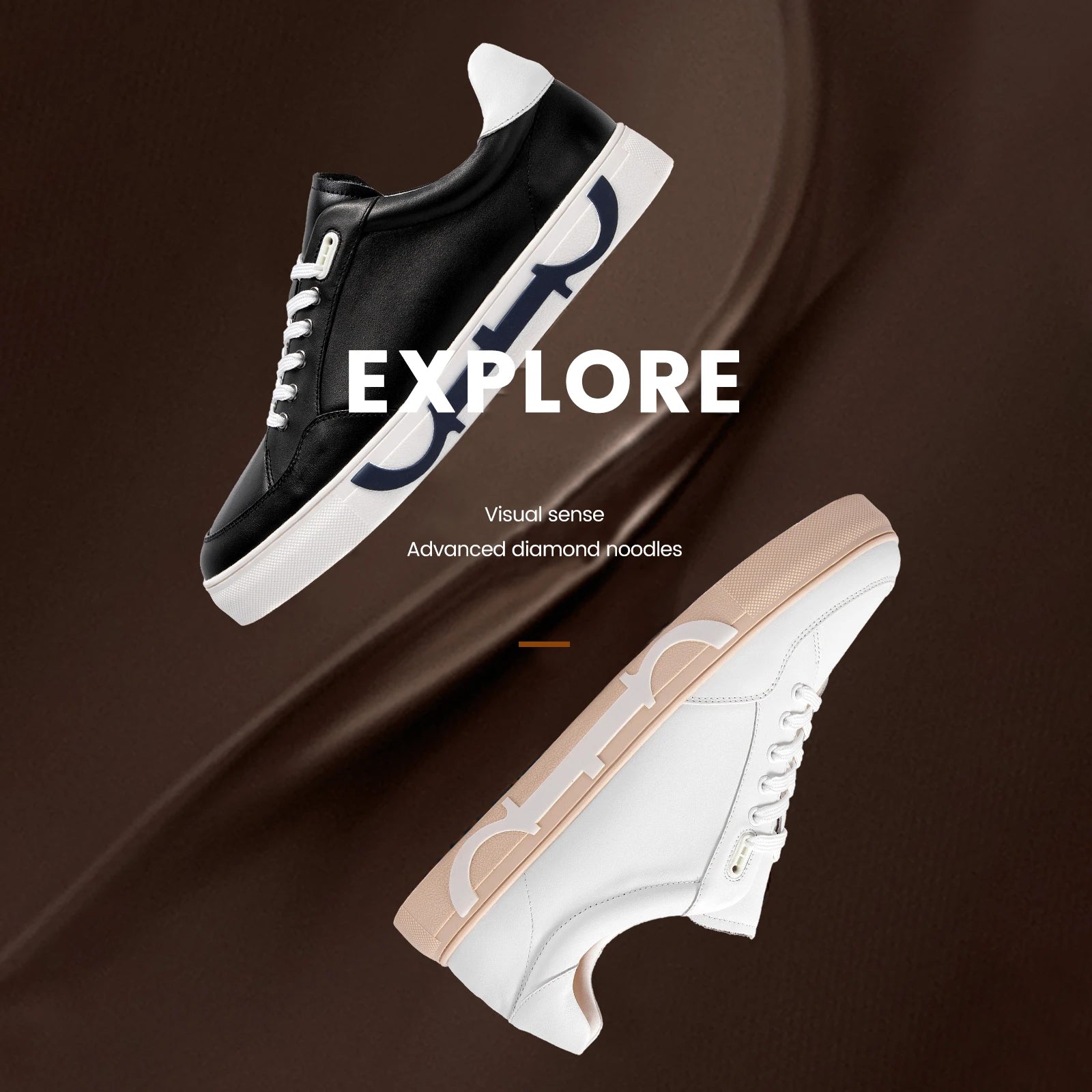 Men CH Luxury Leather Casual Sneakers - itzy bitsy