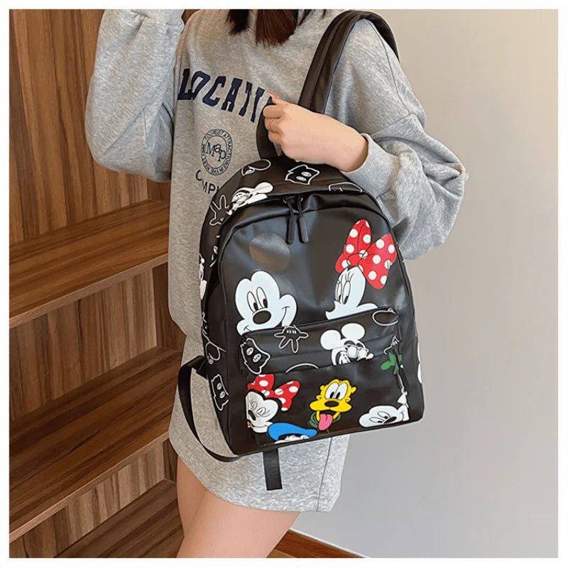 Mickey Large PU Leather Backpack - itzy bitsy