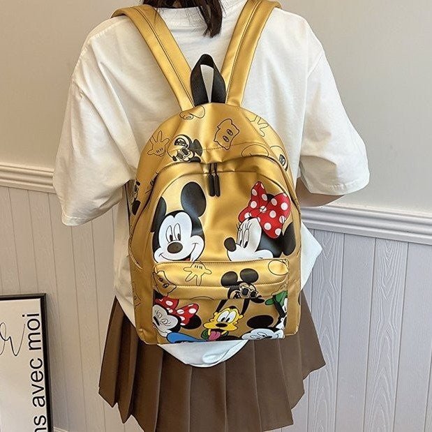Mickey Large PU Leather Backpack - itzy bitsy