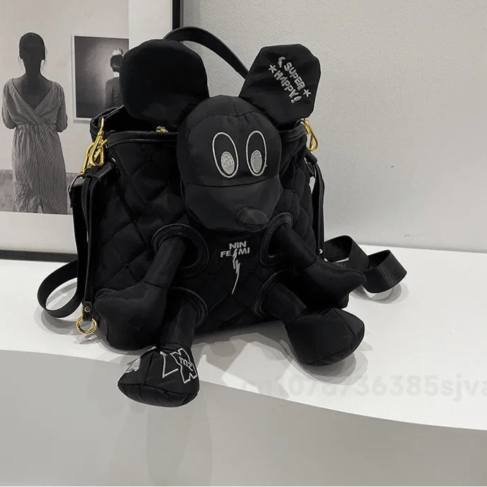 Mickey Mouse Doll Embroidery Bucket Bag - itzy bitsy