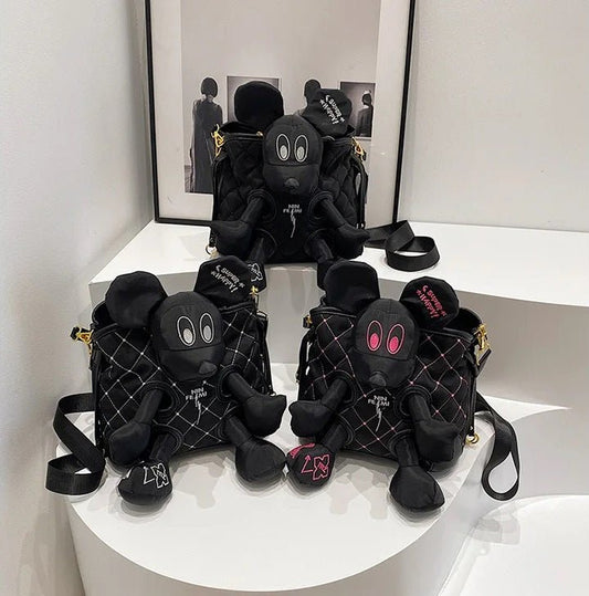 Mickey Mouse Doll Embroidery Bucket Bag - itzy bitsy