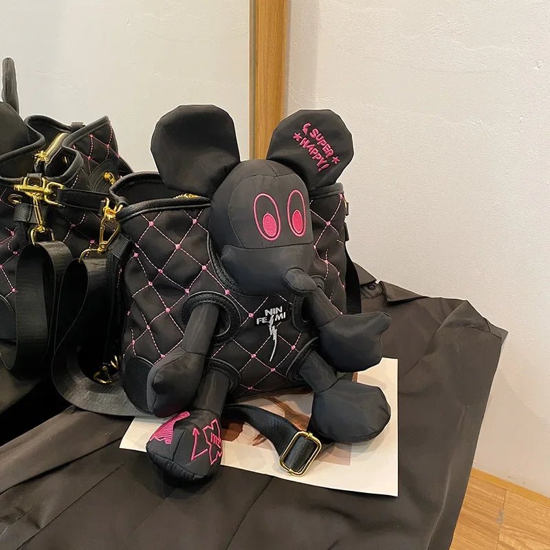 Mickey Mouse Doll Embroidery Bucket Bag - itzy bitsy