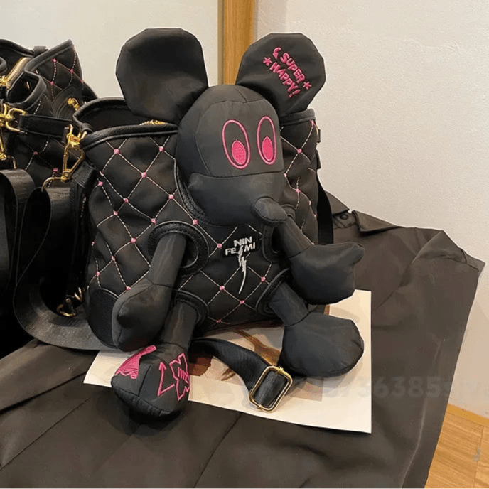 Mickey Mouse Doll Embroidery Bucket Bag - itzy bitsy