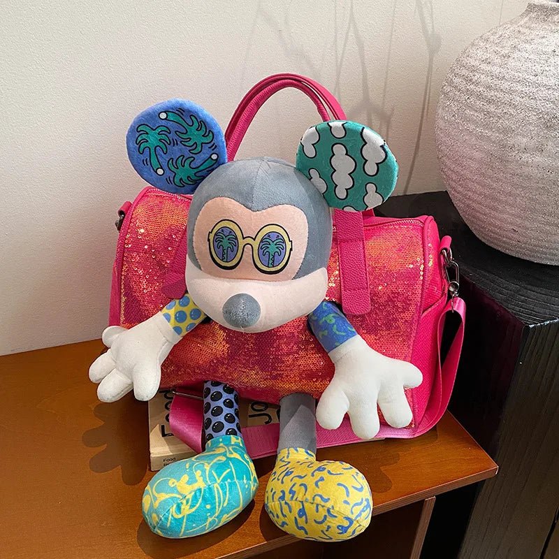 Mickey Mouse Doll Sequined Messenger Bag - itzy bitsy