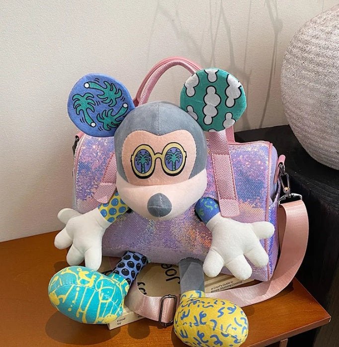 Mickey Mouse Doll Sequined Messenger Bag - itzy bitsy