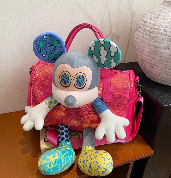 Mickey Mouse Doll Sequined Messenger Bag - itzy bitsy