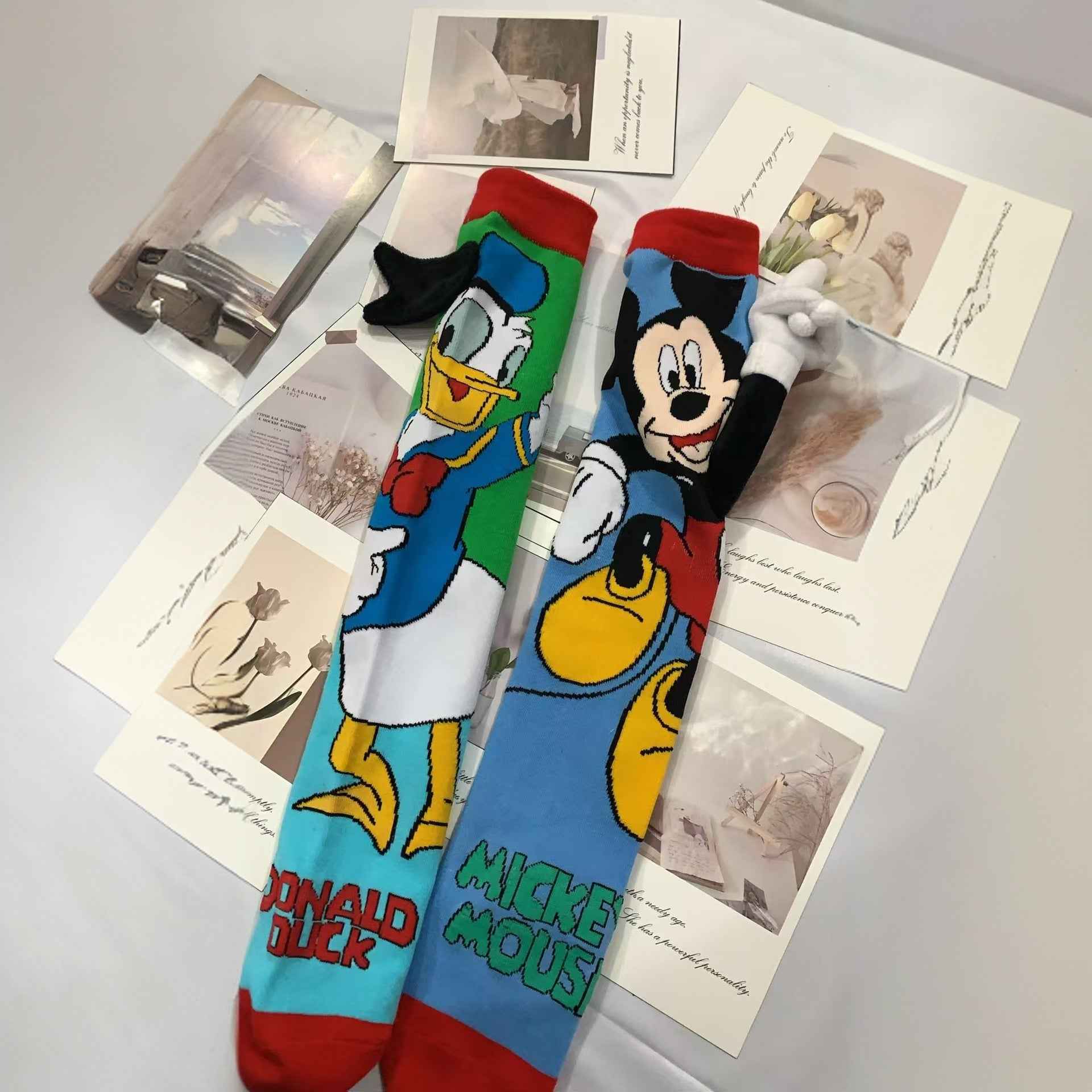 Donald Duck & Mickey Mouse 3D Knee-High Socks