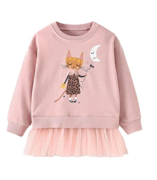 Mouse Applique Mesh Tulle Pullover - itzy bitsy