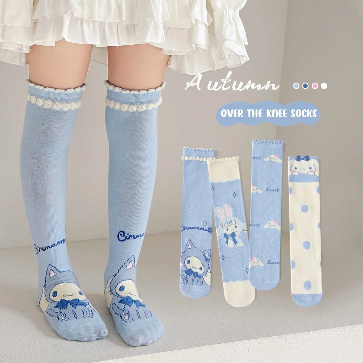 Over The Knee Cinnamoroll Socks - itzy bitsy