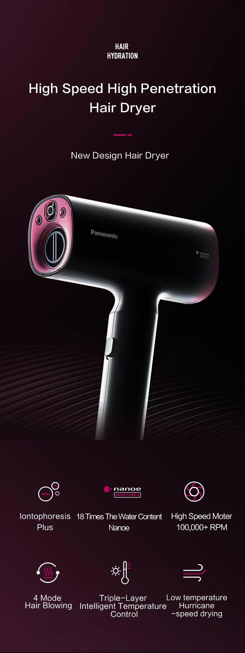 Panasonic EH - NX71 Hair Dryer - itzy bitsy