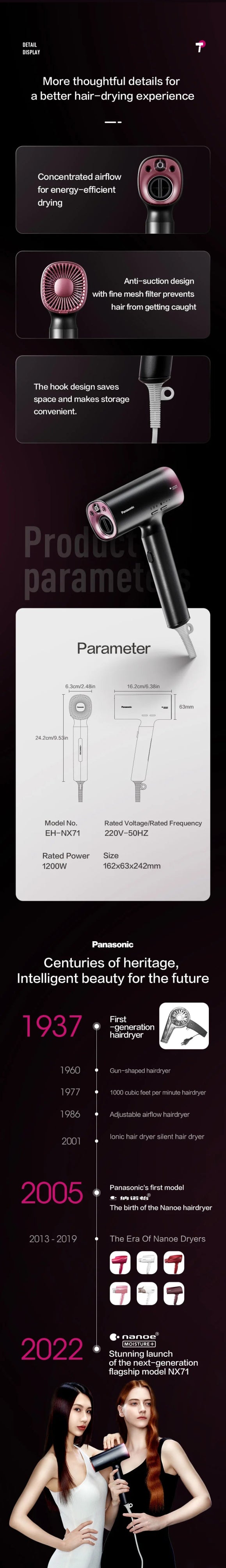 Panasonic EH - NX71 Hair Dryer - itzy bitsy