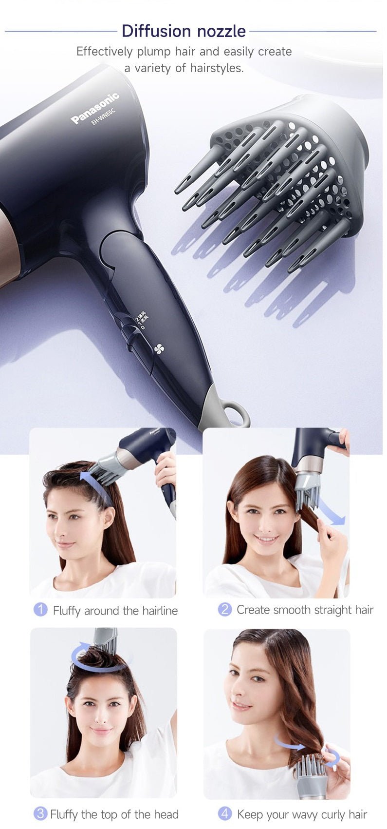 Panasonic EH - WNE6C Hair Dryer - itzy bitsy