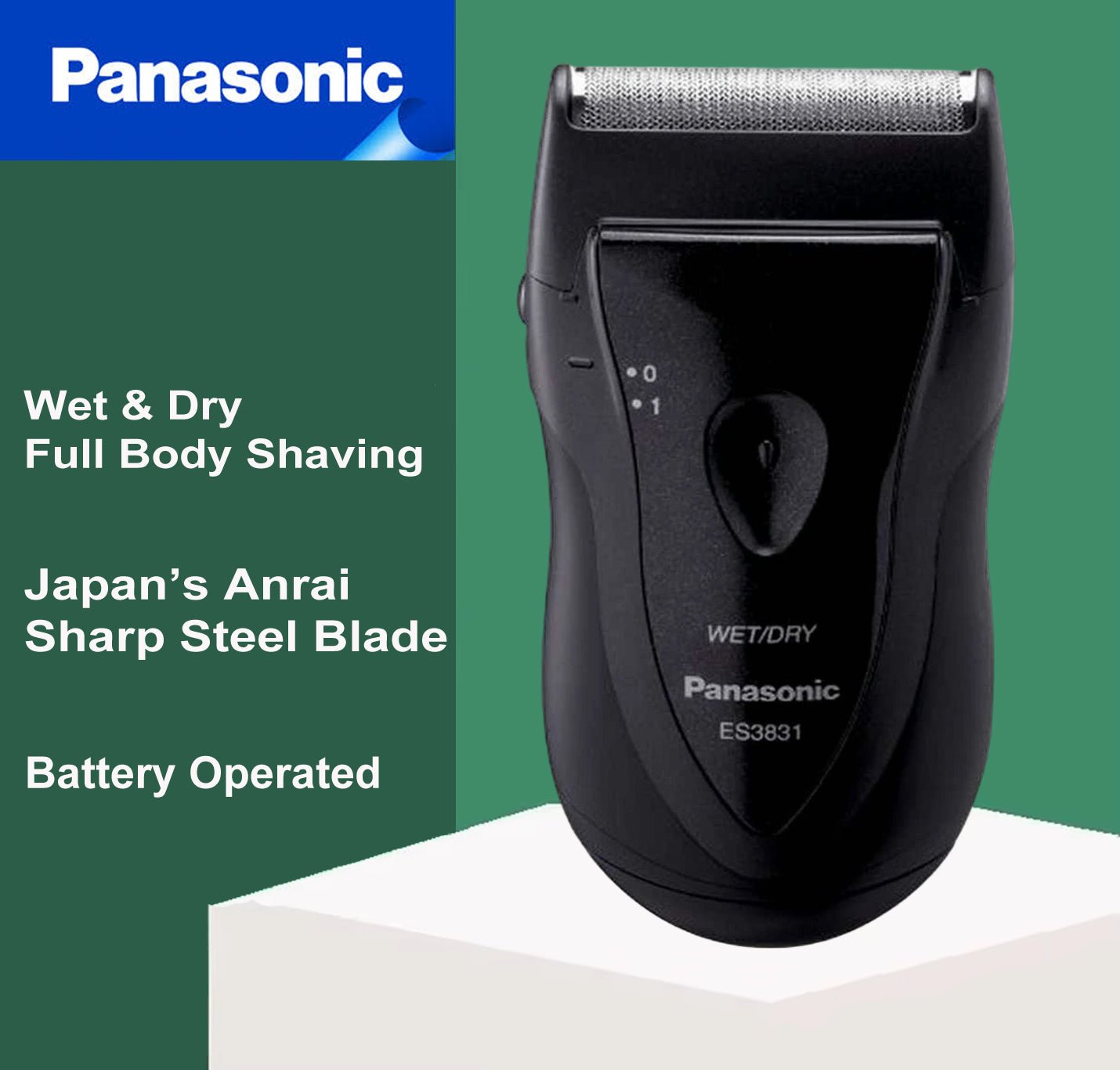 Panasonic Electric Shaver ES3831 Dry Battery Portable Razor - itzy bitsy