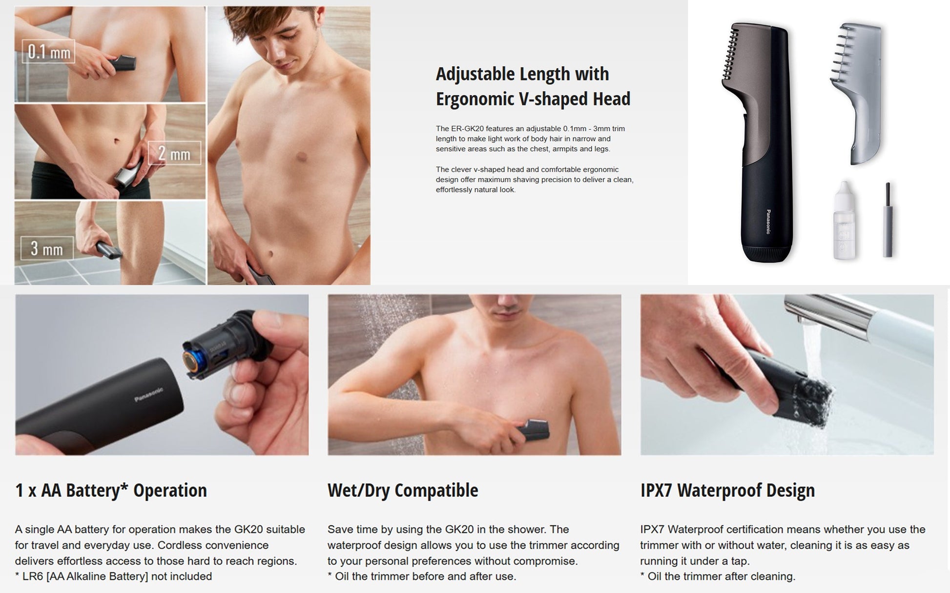 Panasonic Precision Compact Body Groomer - itzy bitsy