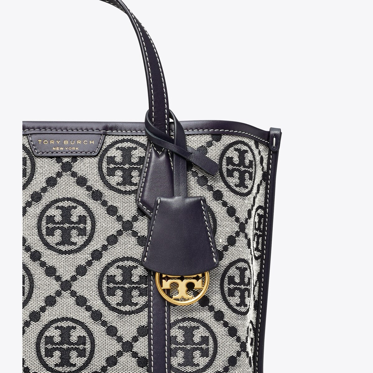 Tory Burch Perry T Monogram Jacquard Tote Bag