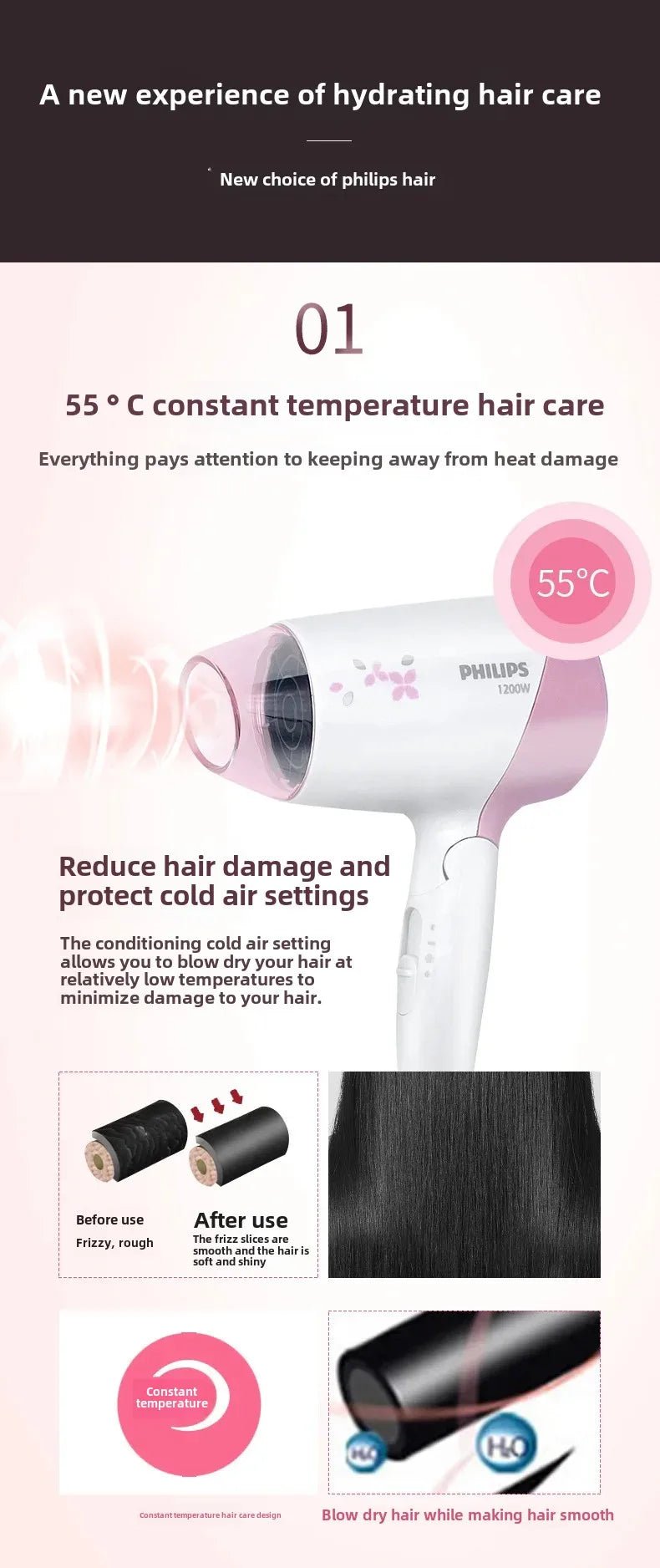 Philips Compact Foldable Hair Dryer - itzy bitsy