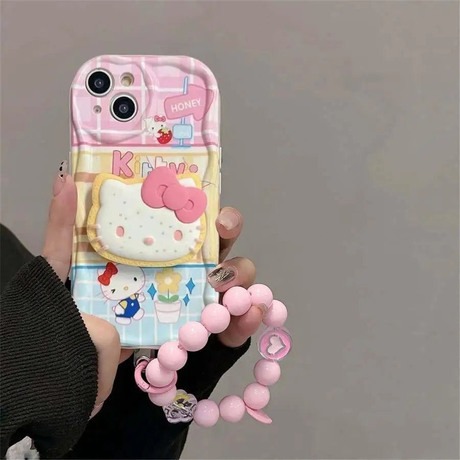 Phone Case with Holder For iPhone Hello Kitty, Melody - itzy bitsy
