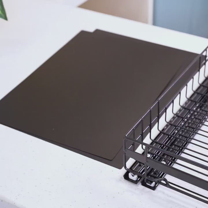 2 Pack Expandable Pull Out Cabinet Organizer,3 Slide Rails Slide Out Drawers, Roll Out Shelves Adhesive,Adjustable Width