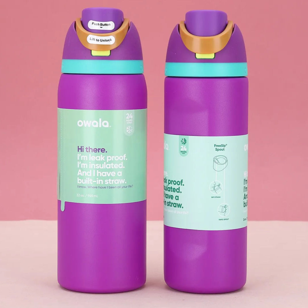 Owala FreeSip Insulated Stainless Steel, BPA-Free Water Bottle - 24oz/32oz