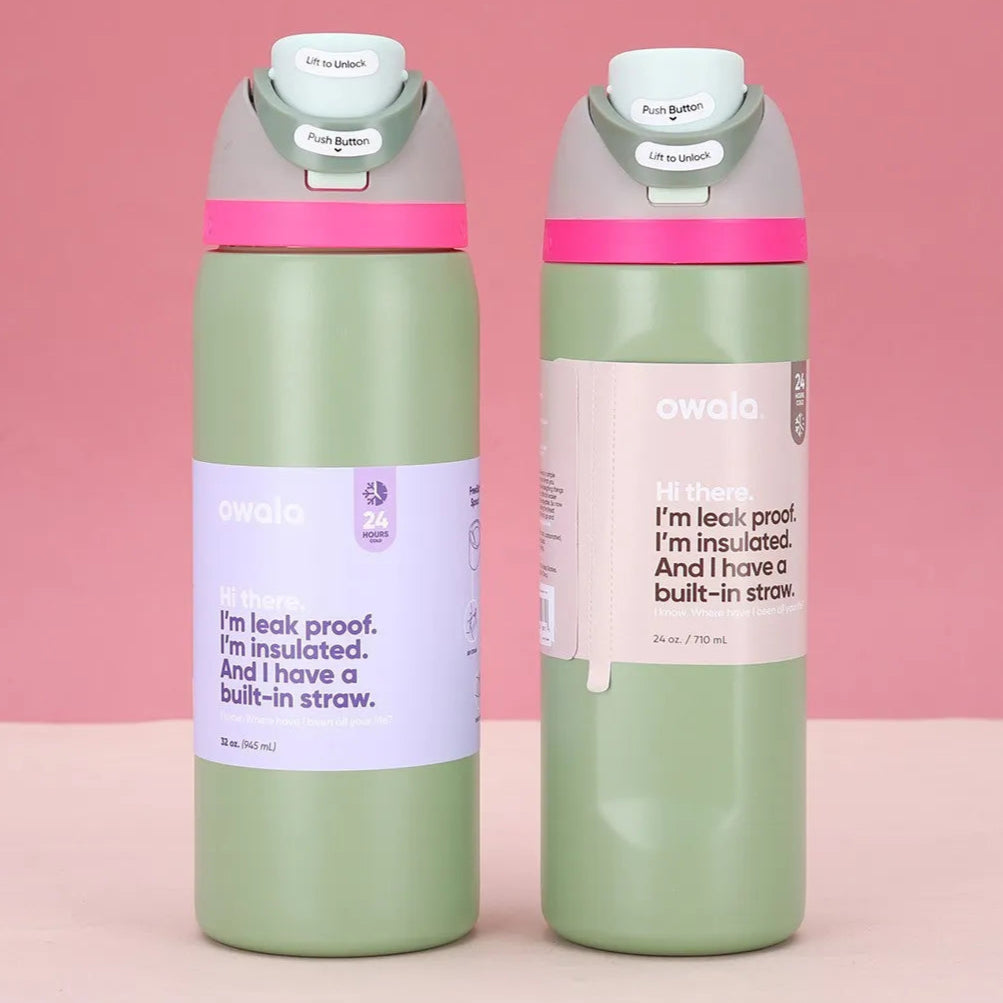 Owala FreeSip Insulated Stainless Steel, BPA-Free Water Bottle - 24oz/32oz
