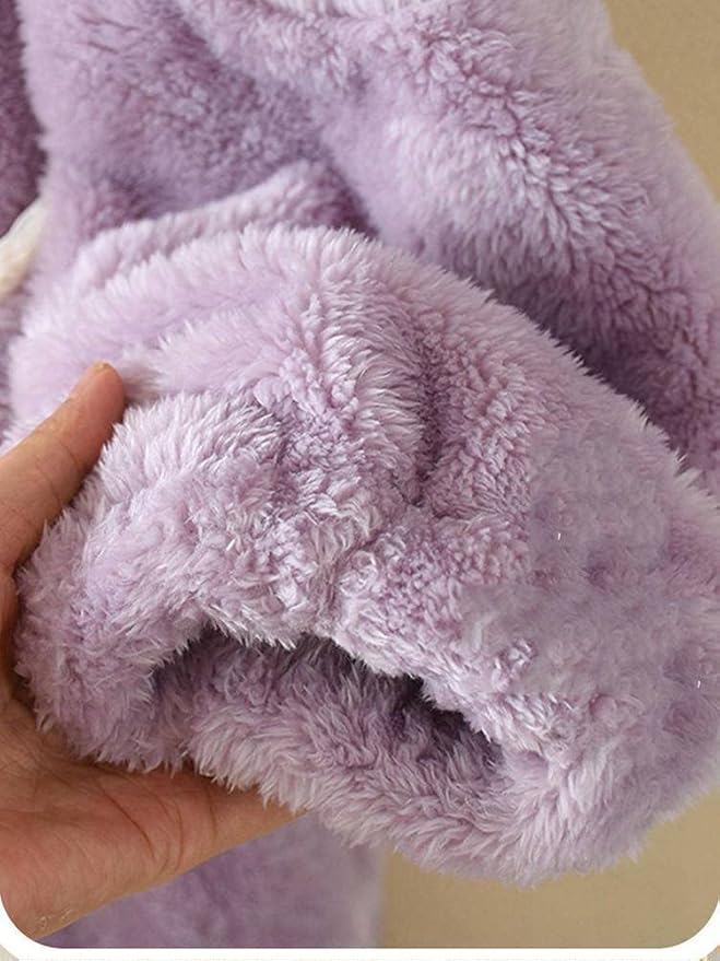 Rabbit Hooded Coral Fleece Robe - itzy bitsy