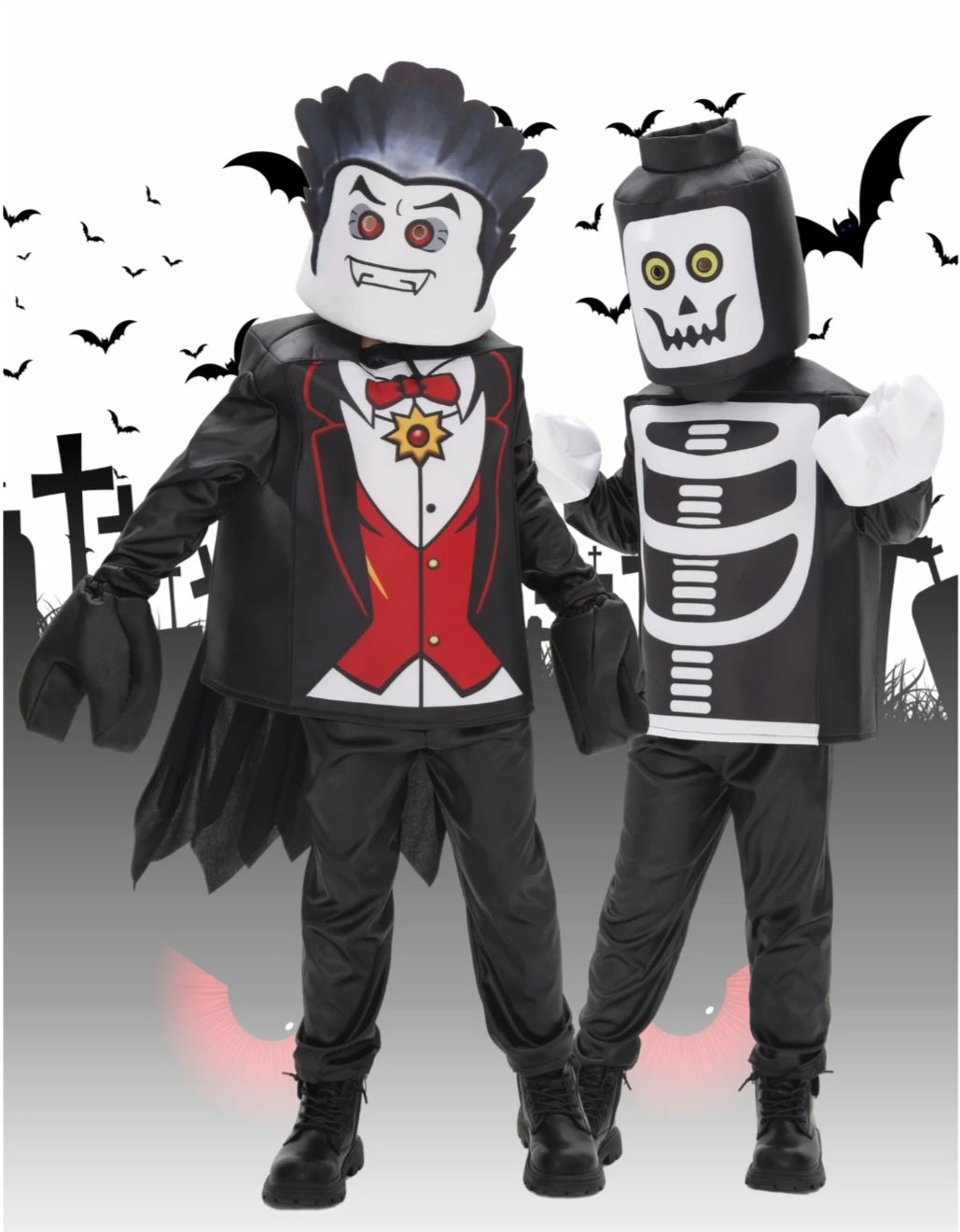 Kids Unisex Halloween Costume - Skeleton And Dracula