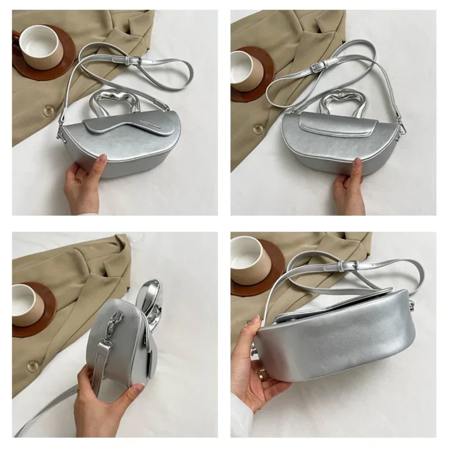 Women's Versatile Hasp Shoulder/Crossbody Dumpling Bag