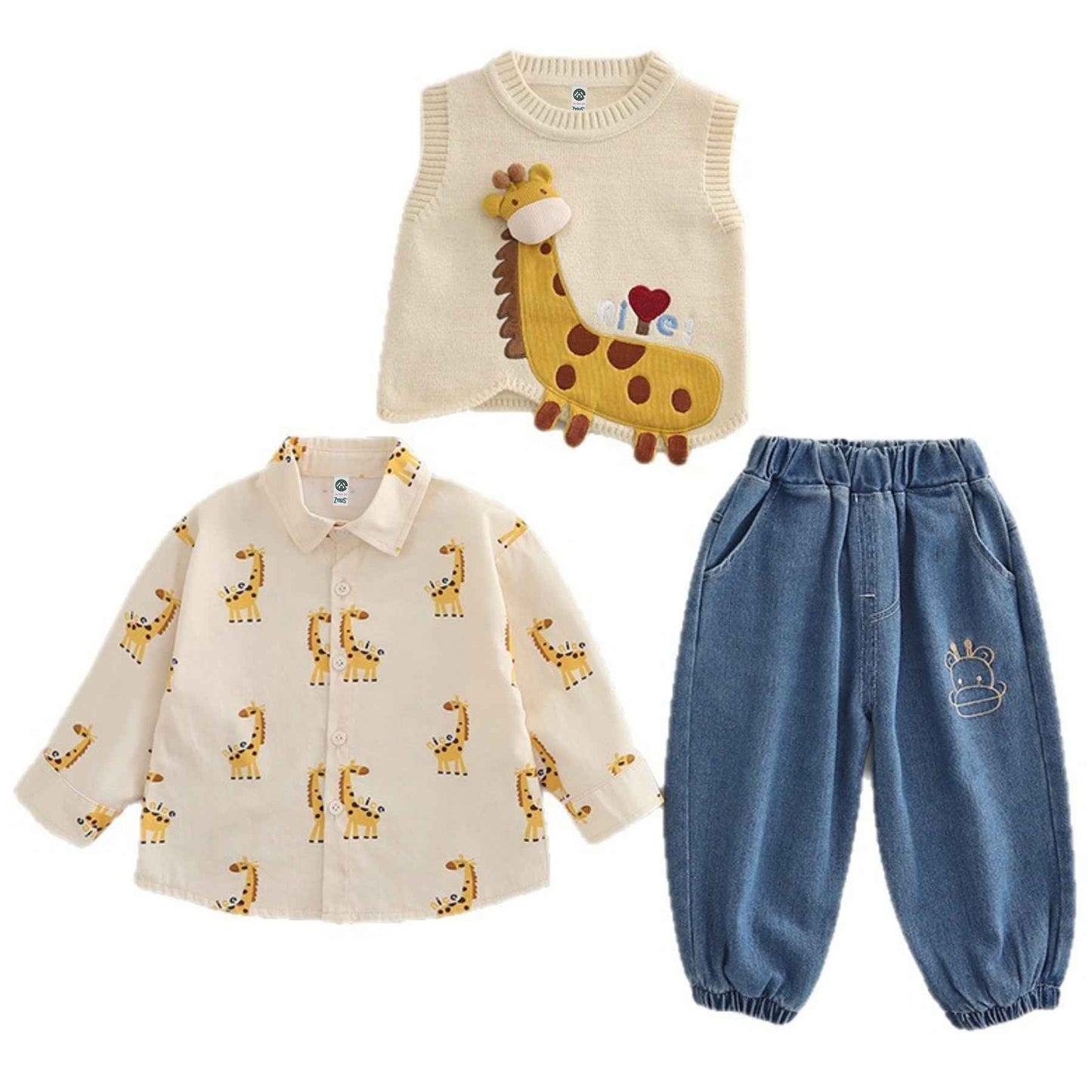 Boy's Geoffrey Spring & Autumn Outfit 3Pcs Set