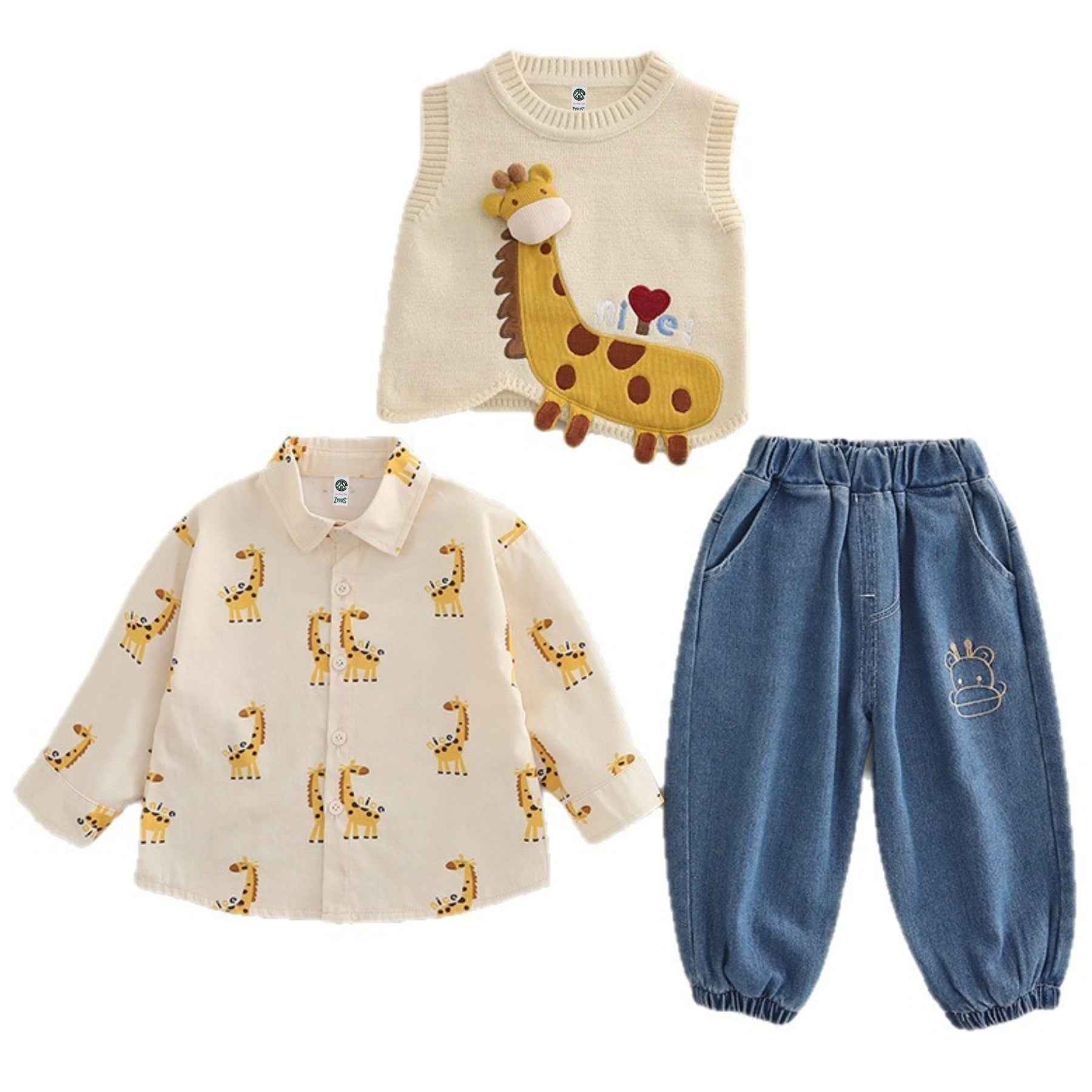 Boy's Geoffrey Spring & Autumn Outfit 3Pcs Set