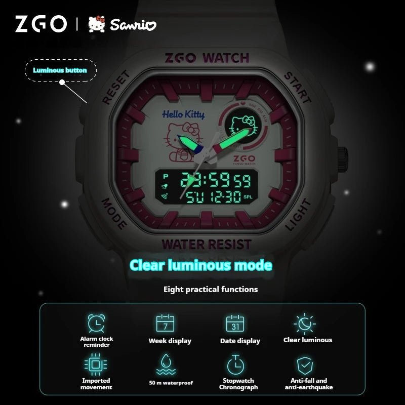 Sanrio Original ZGO Waterproof Drop Resistant Electronic Watch - itzy bitsy