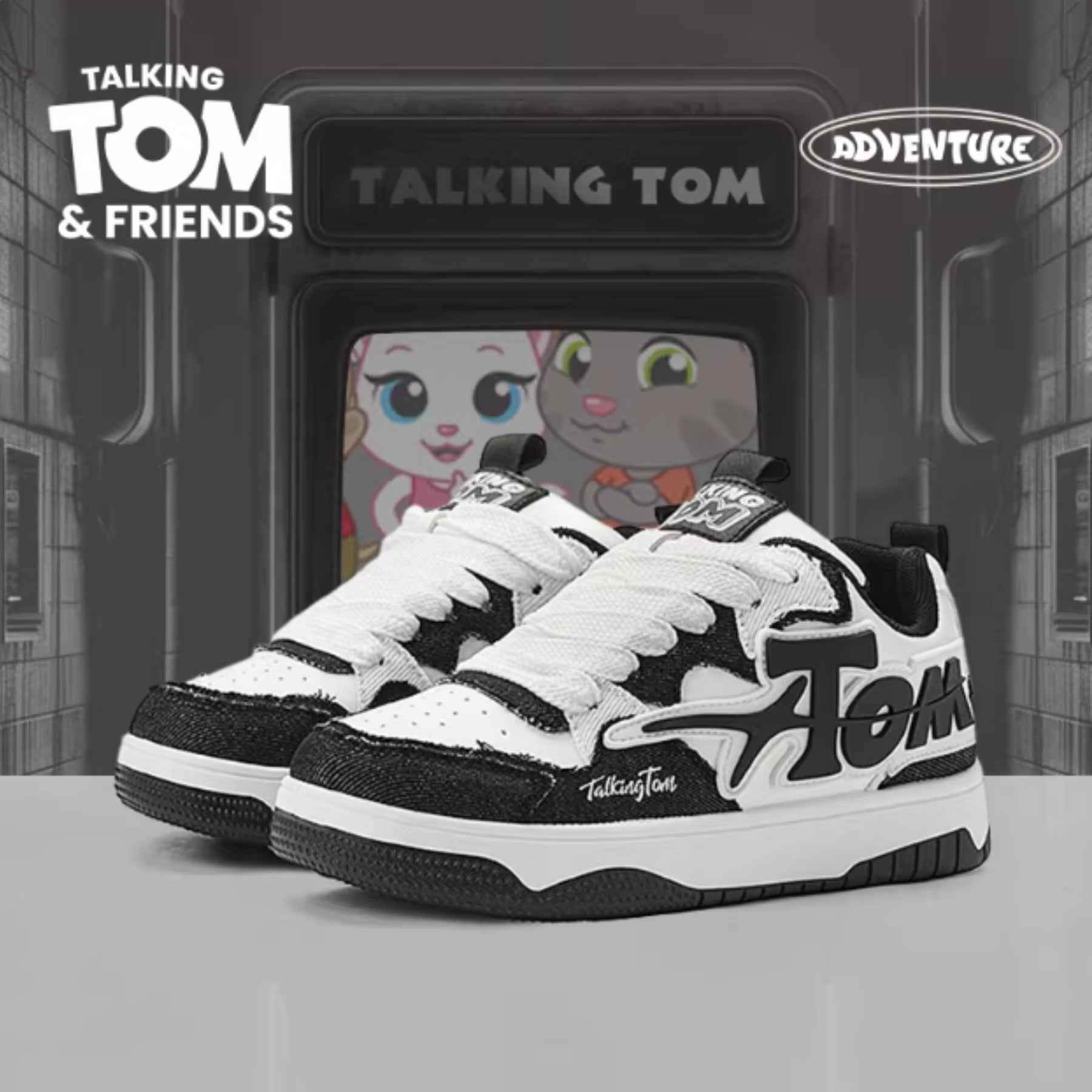 TALKING TOM | Sports Board Shoes - Black/White