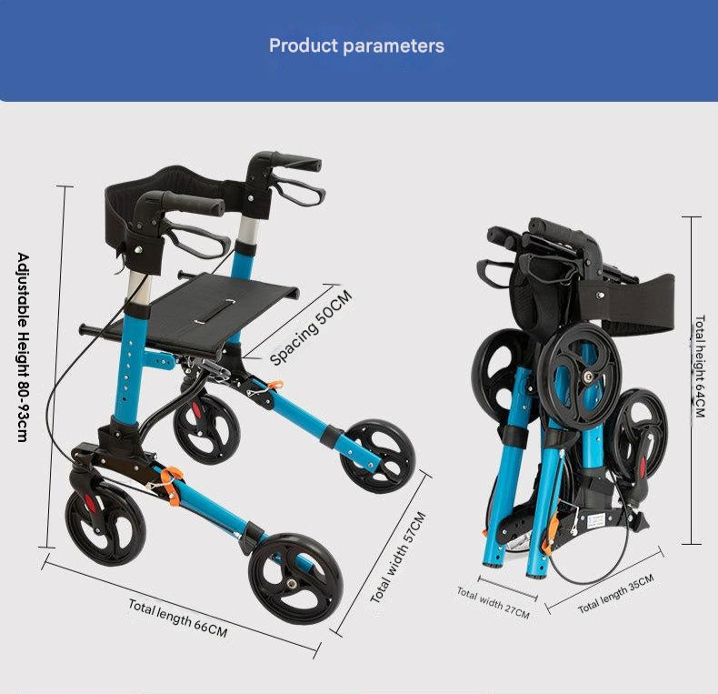 Multi-functional Elderly four-wheel Walker
