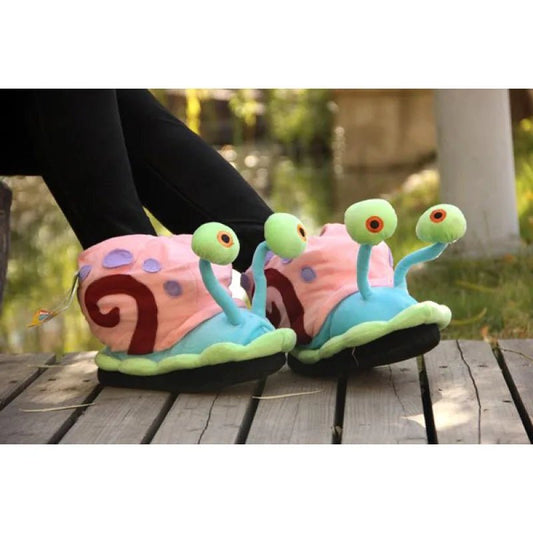 SpongeBob Gary The Snail Plush Slippers - itzy bitsy