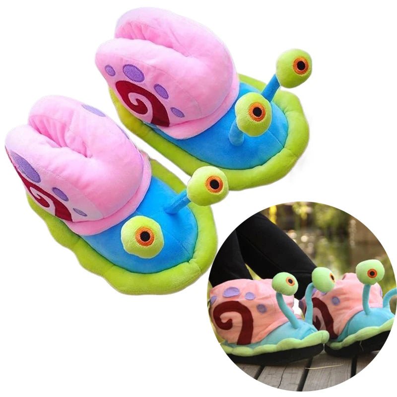 SpongeBob Gary The Snail Plush Slippers - itzy bitsy