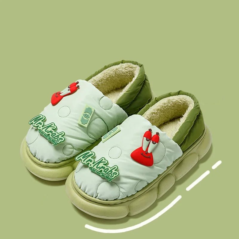 SpongeBob Patrick Mr. Krab Fleece Slippers - itzy bitsy