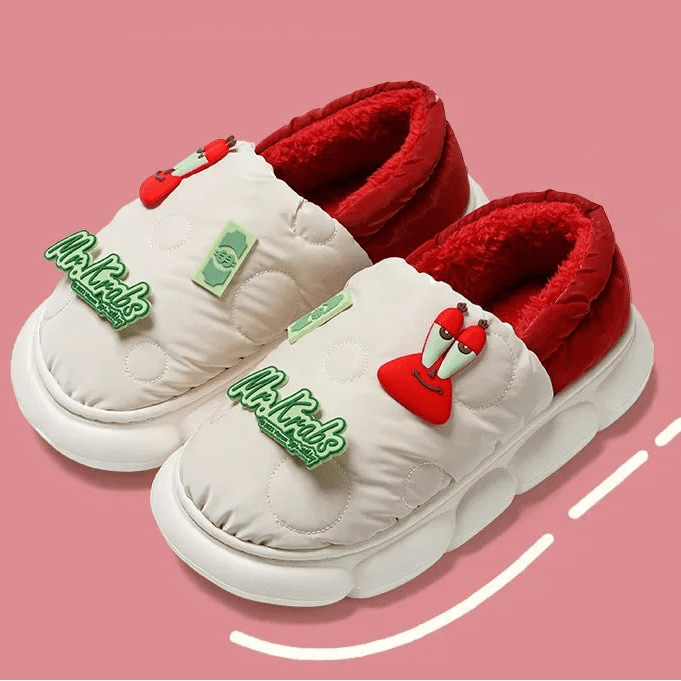 SpongeBob Patrick Mr. Krab Fleece Slippers - itzy bitsy
