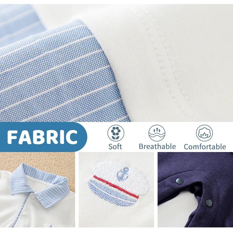 Spring and Autumn Boys' Cute Gentleman Casual Bodysuit - itzy bitsy