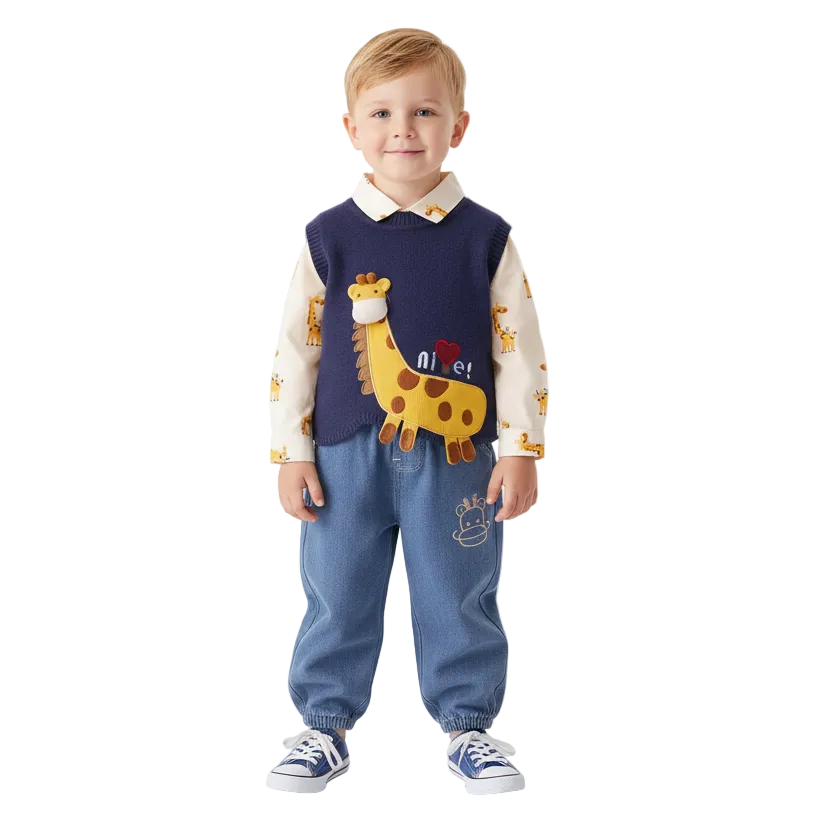 Boy's Geoffrey Spring & Autumn Outfit 3Pcs Set