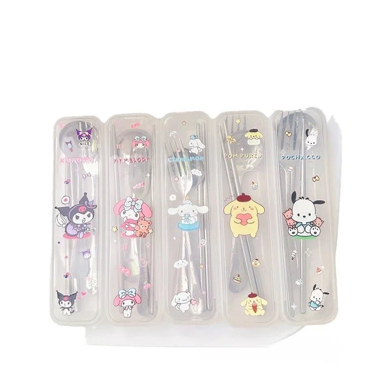 Stainless Steel Tableware 3 - piece Set for Girls - itzy bitsy