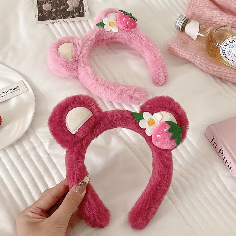 Strawberry Bear Plush Headband - itzy bitsy