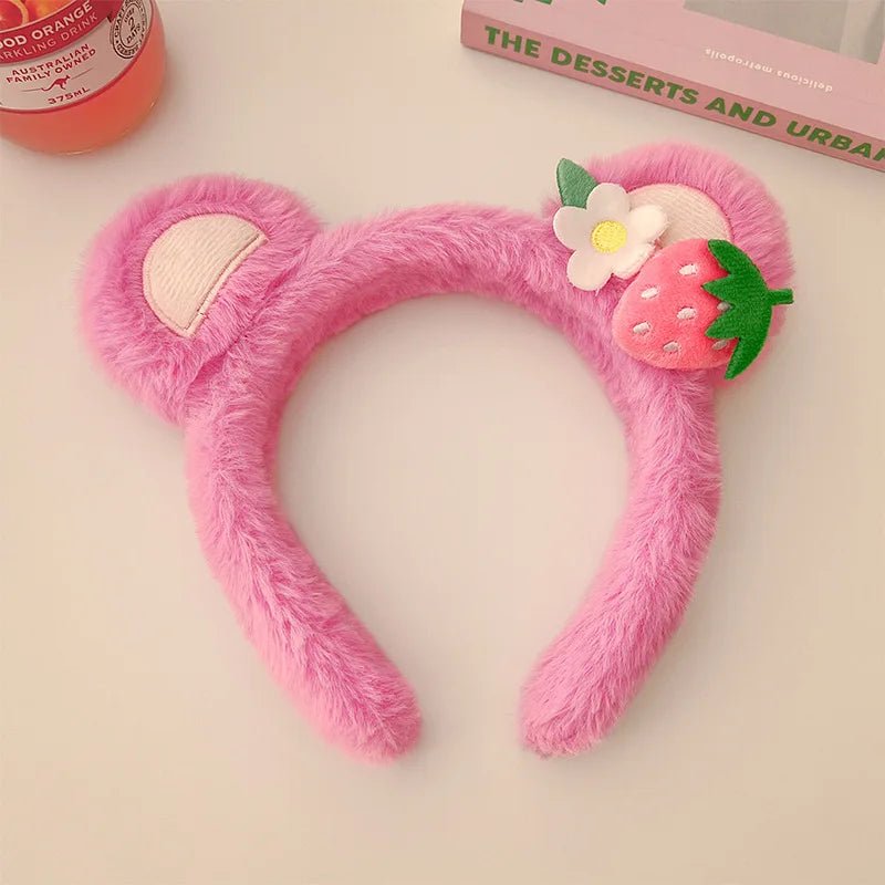 Strawberry Bear Plush Headband - itzy bitsy