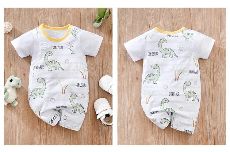 Stripe Dinosaur Full Print Jumpsuit - itzy bitsy
