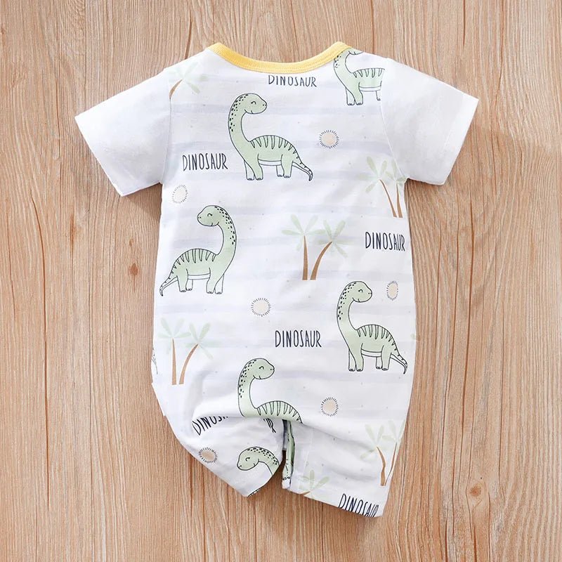 Stripe Dinosaur Full Print Jumpsuit - itzy bitsy