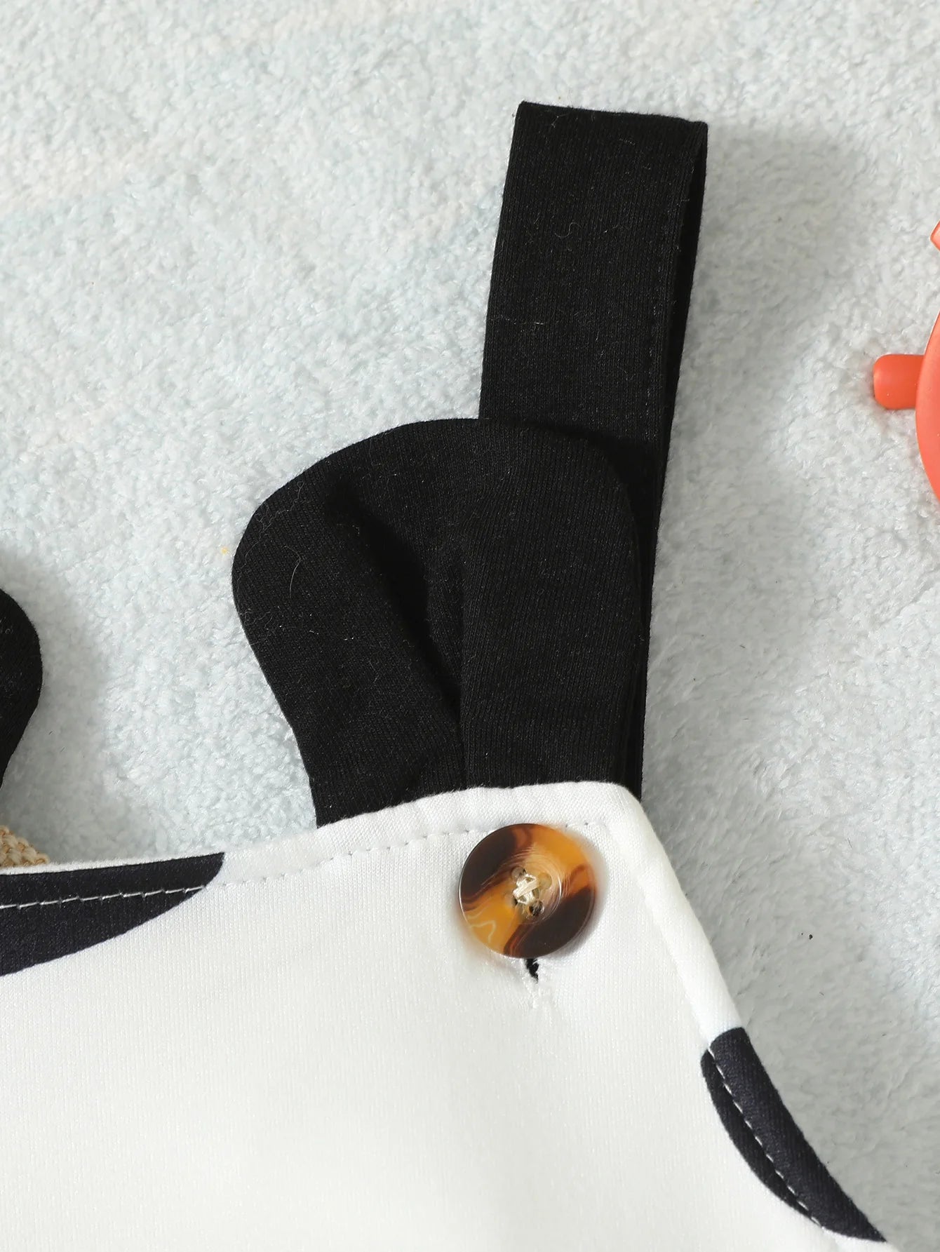 Summer Cartoon Cow White Suspender Trousers - itzy bitsy